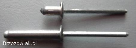 Nity aluminiowe zrywalne fi 5mm : 5x8mm i 5x25mm