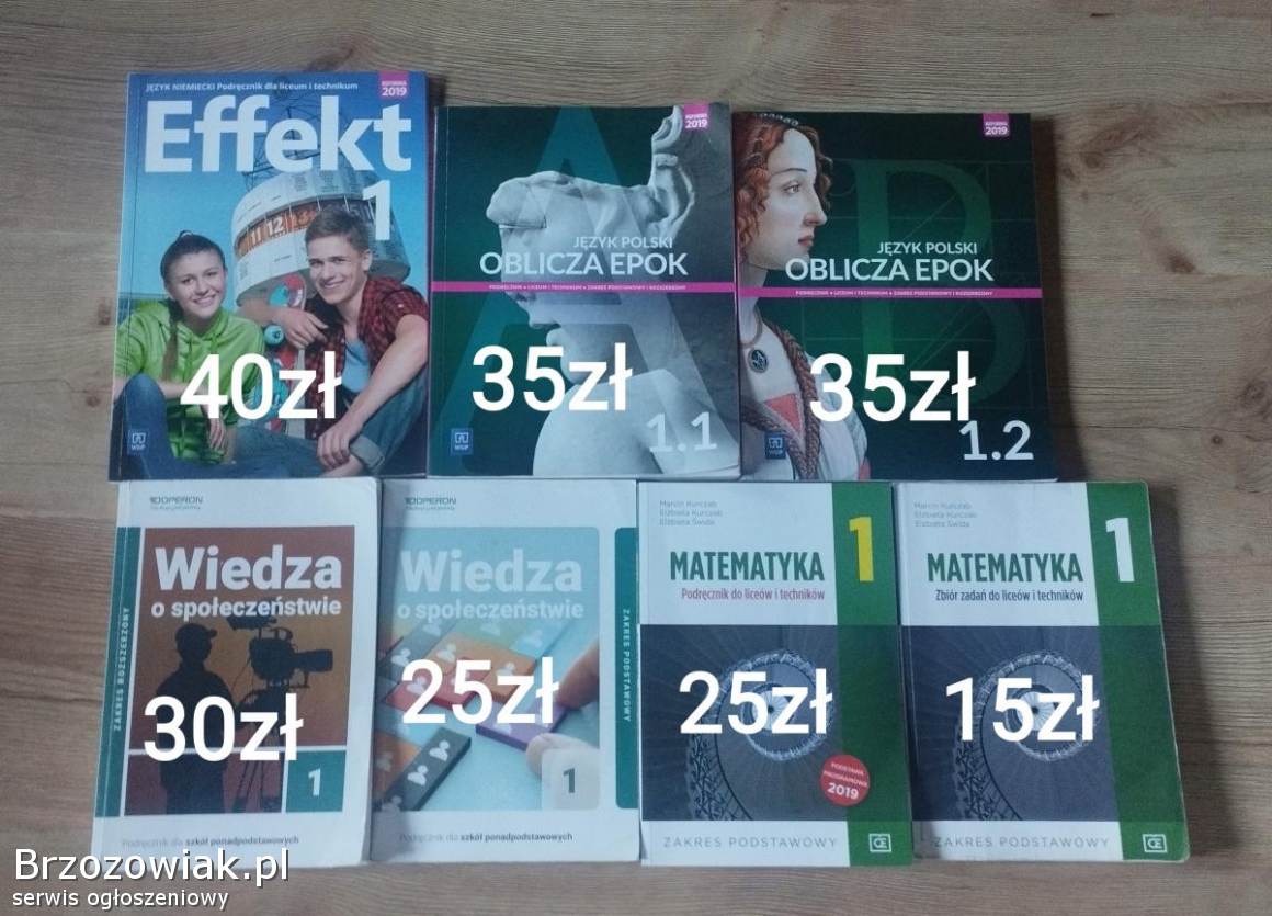 Książki Do 1 Technikum Używane Sprzedam książki do 1 i 2 klasy liceum/technikum Rogi Miejsce Piastowe