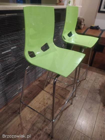 Krzesła hokery barowe zielone do wyspy