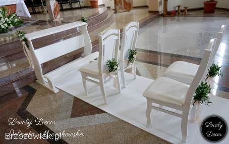 Białe -  Klęcznik 4 krzesła -  wypożyczenie