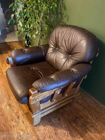 Skórzany komplet Kanapa 2 fotele